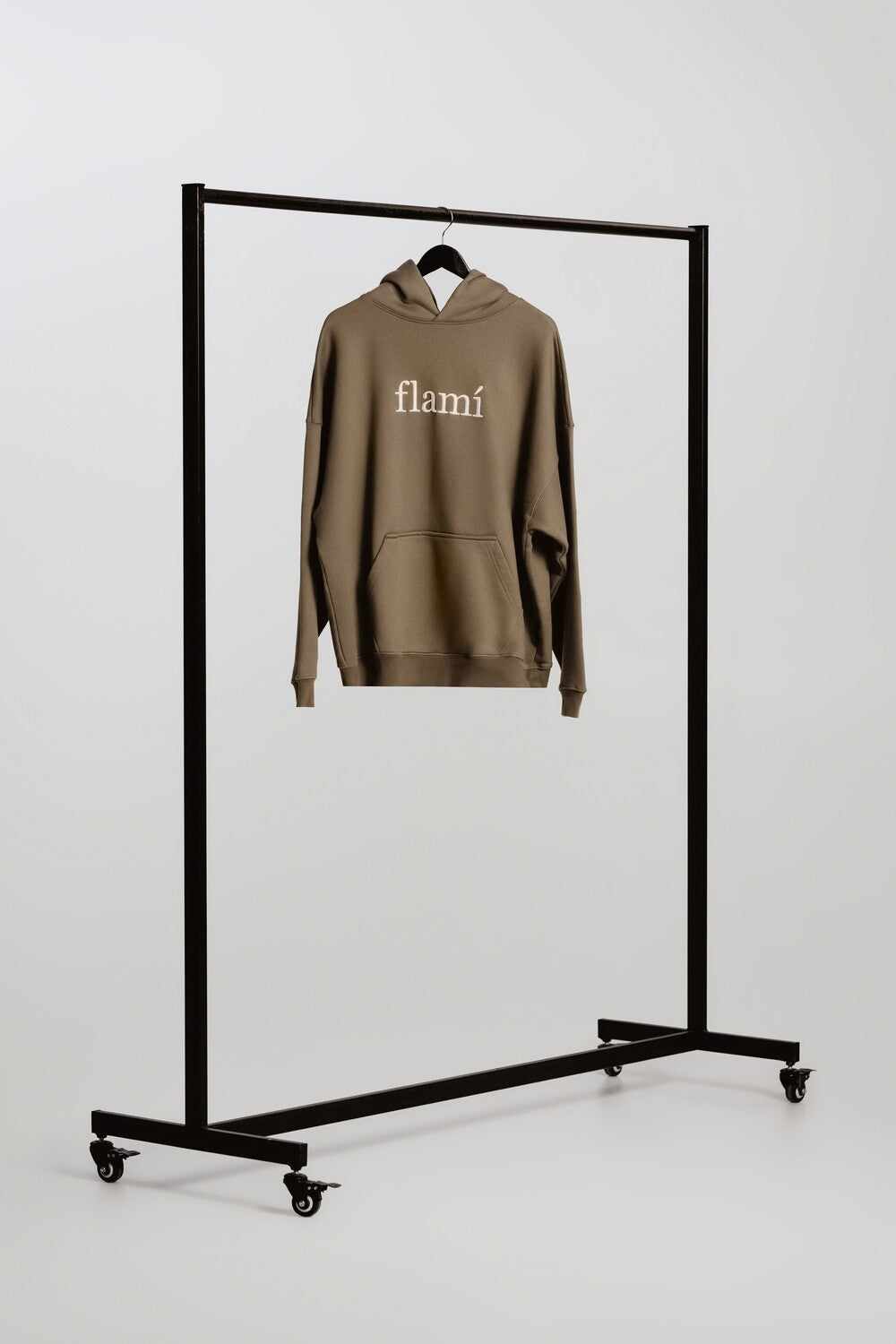 Oversized Hoodie - Brown White